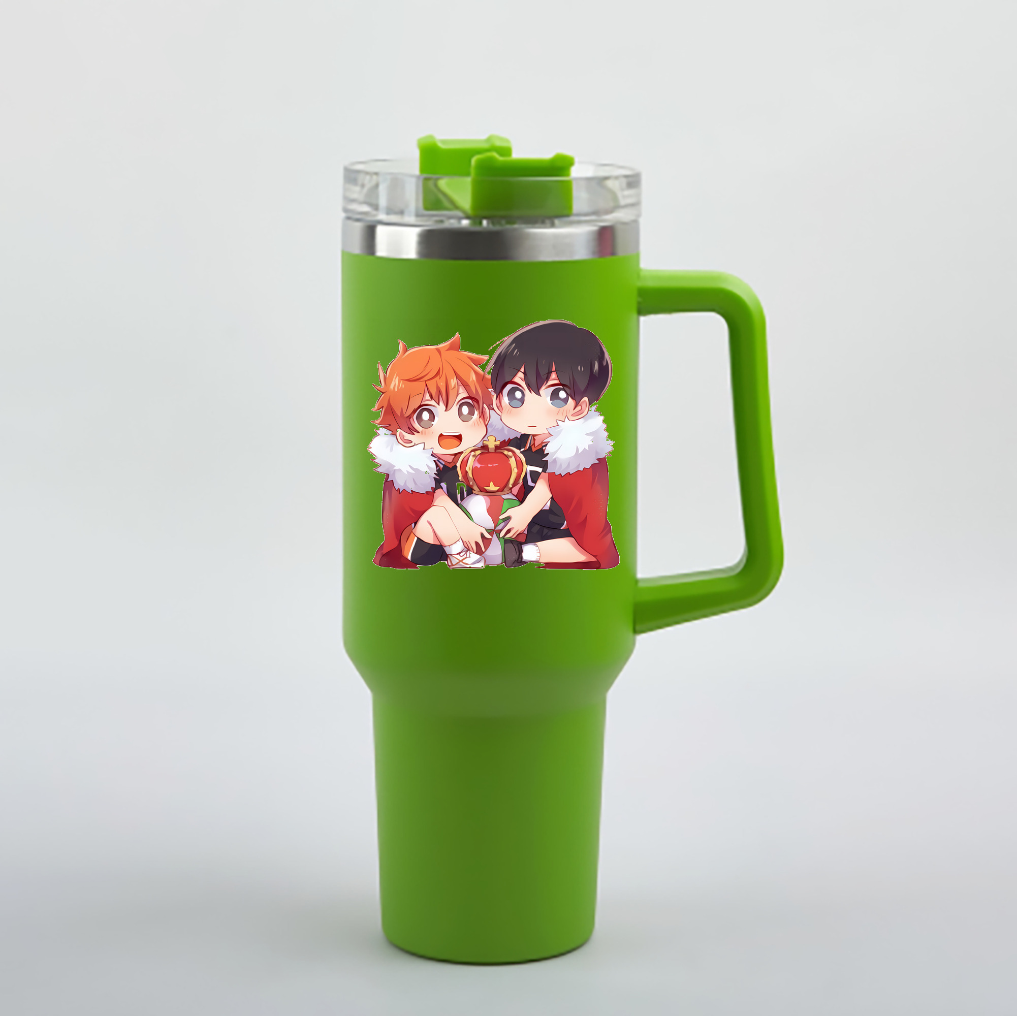 （画像用） ハイキュー!! Haikyu!! 1200mL車用タンブラー - クリスタルステッカー（プラスチックストロー付き）